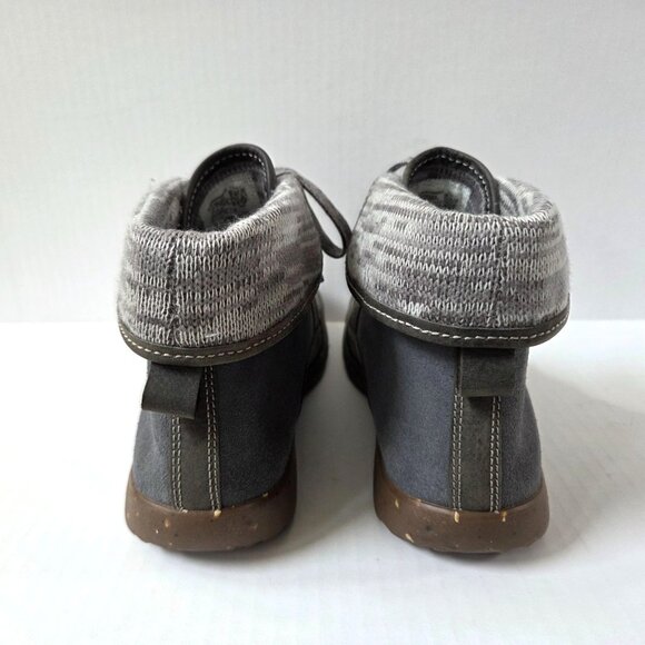 Chaco Boots Womens 9 Gray Blue Barbary Waterproof Nubuck Leather Hiking Chukka - Picture 7 of 10